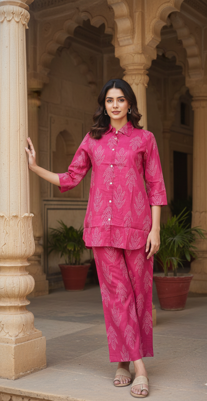 Cotton Printed Co-ord Set-