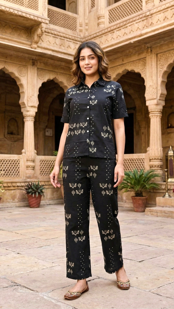 Noir Sanskriti Cotton Co-ord Set – Heritage Luxe Ethnic Ensemble