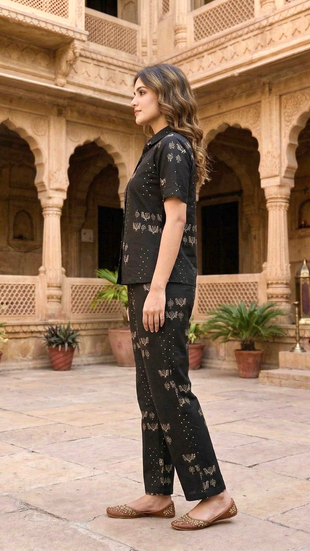 Noir Sanskriti Cotton Co-ord Set – Heritage Luxe Ethnic Ensemble