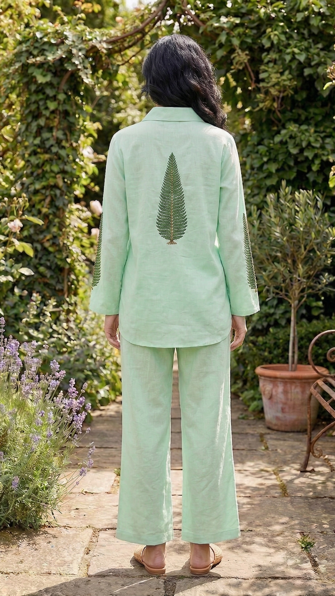 Verdant Muse Leaf Print Co-ord Set