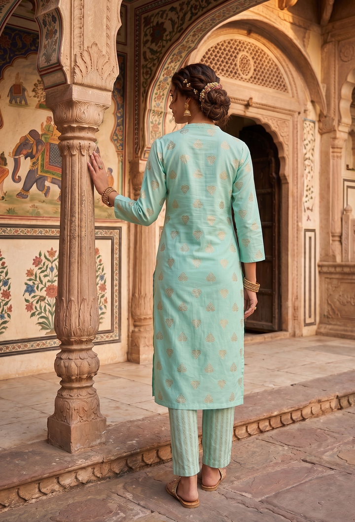 Neelambari Cotton Kurta Set