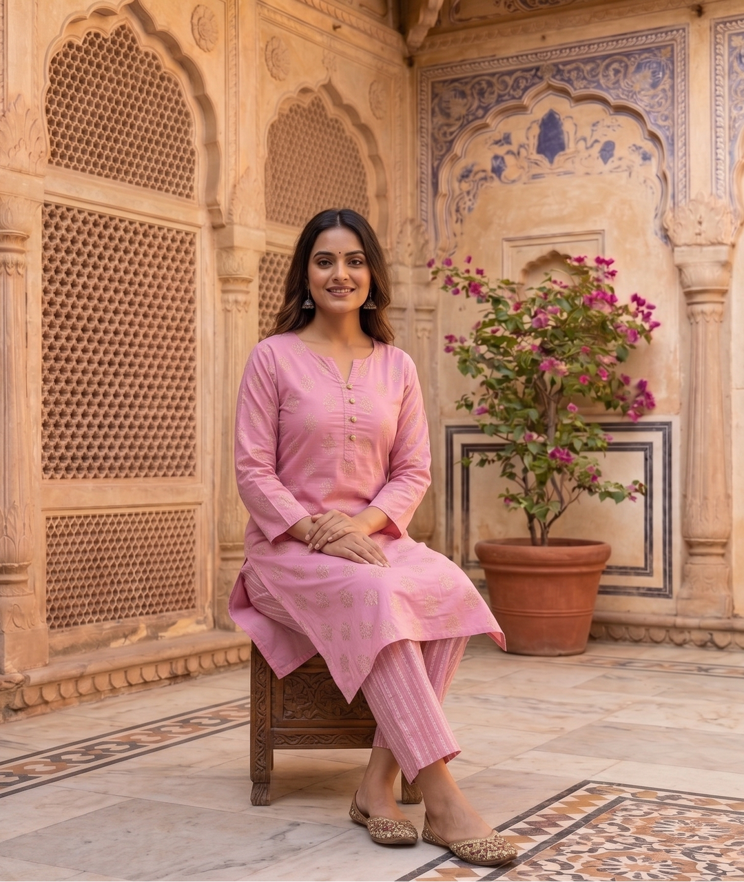 Roshnara Cotton Kurta Set