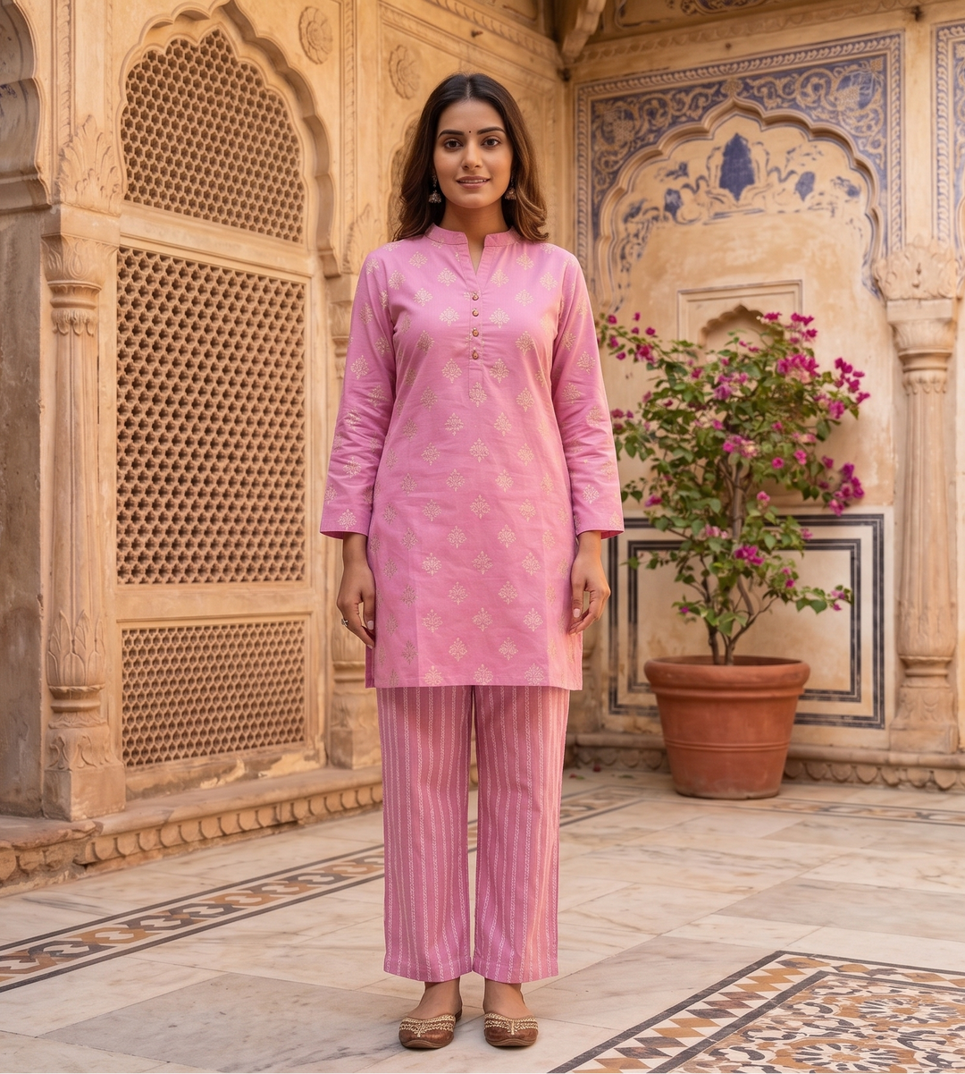 Roshnara Cotton Kurta Set