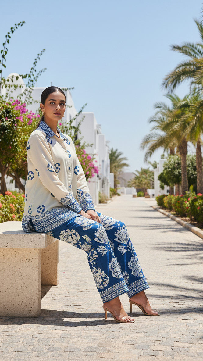 Indigo Floral Resort Co-ord Set