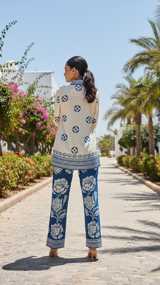 Indigo Floral Resort Co-ord Set