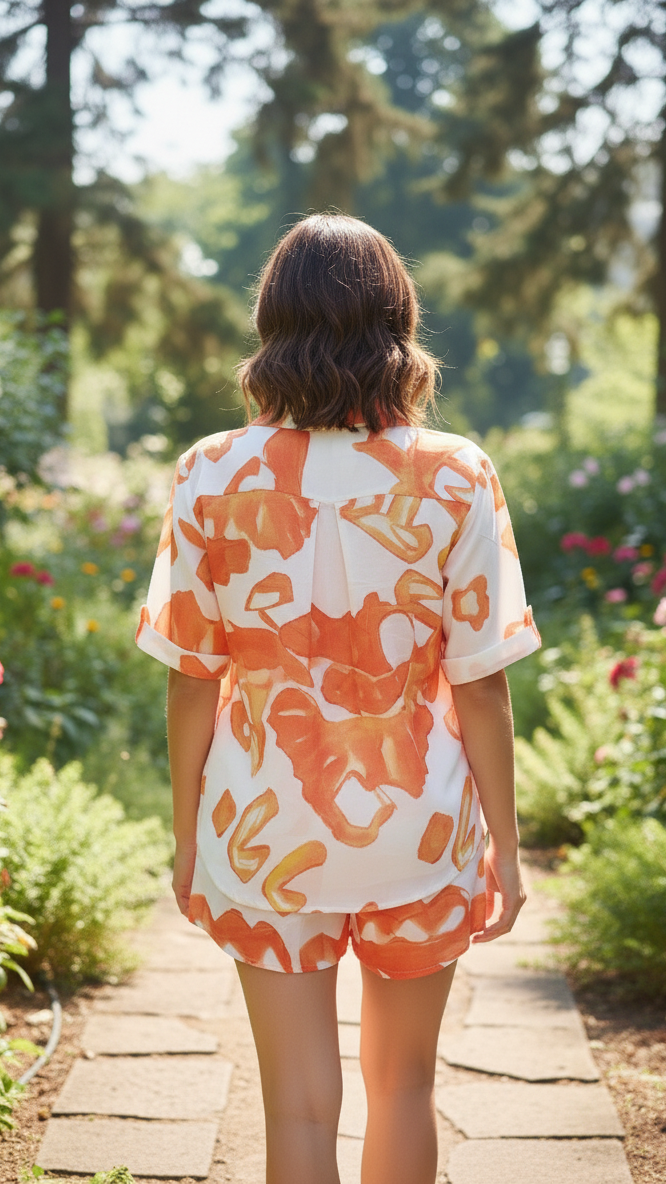 Tangerine Dream Abstract Shorts Set