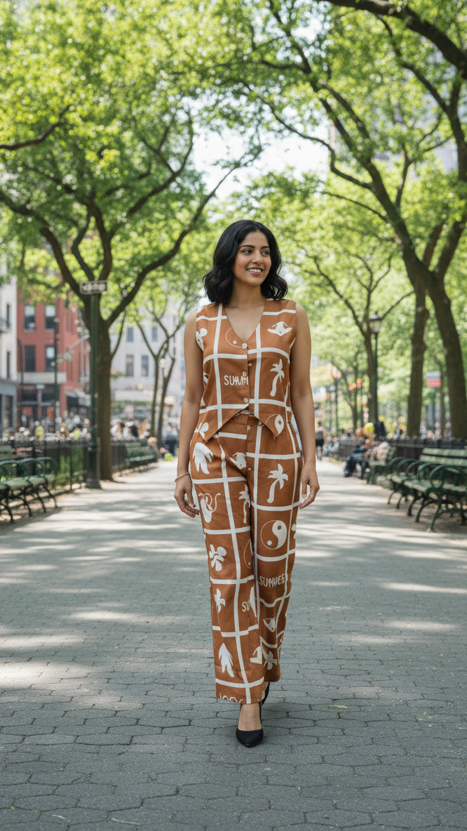 Summer Vibe Printed Cotton Co-ord Set