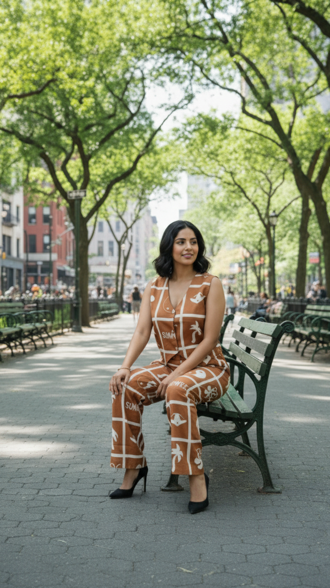 Summer Vibe Printed Cotton Co-ord Set