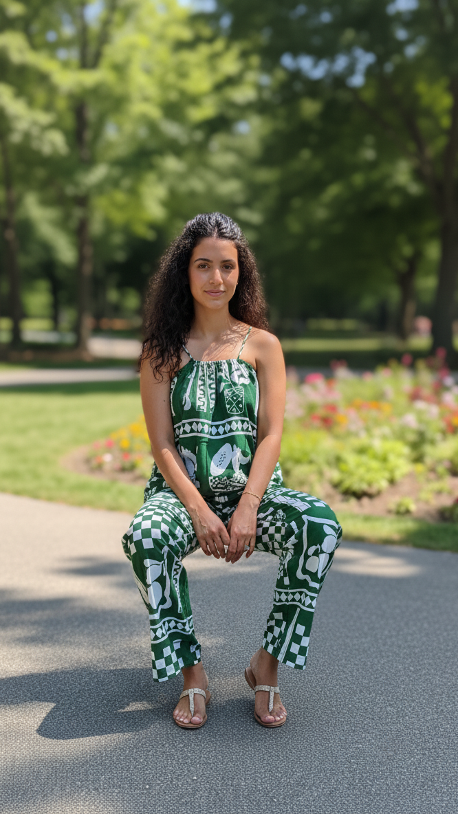 Tropical Green Printed Co-ord Set