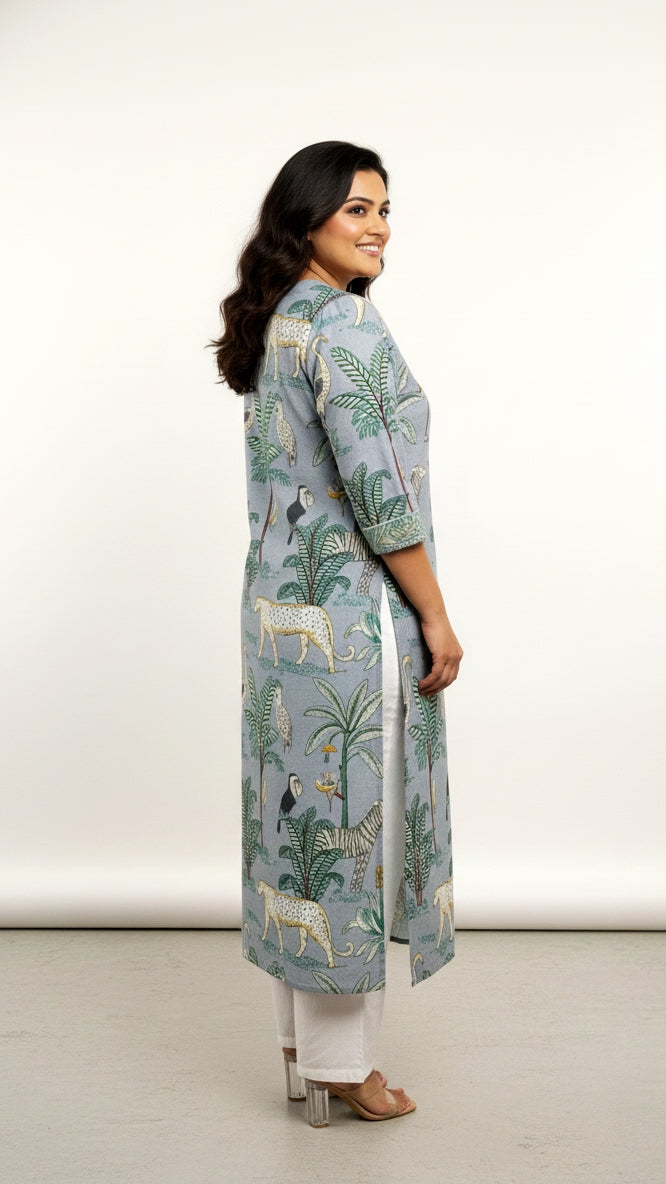 Plus Size Printed Kurta
