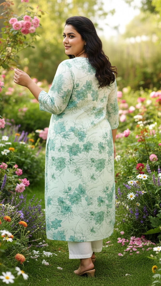 Plus Size Printed Kurta