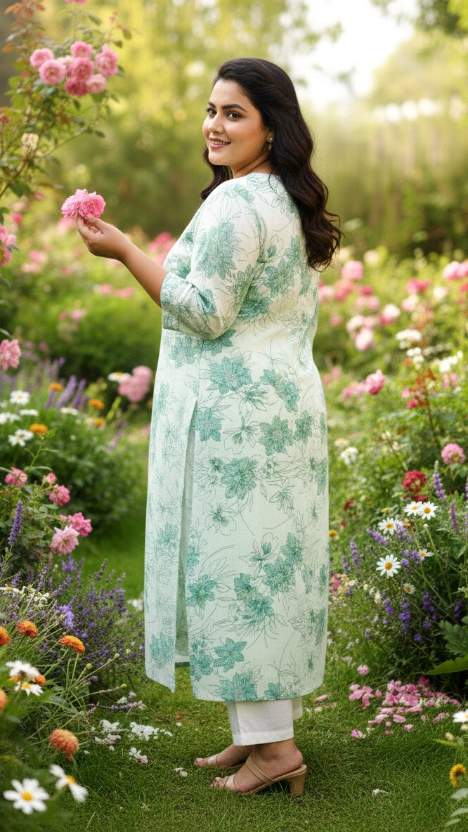 Plus Size Printed Kurta