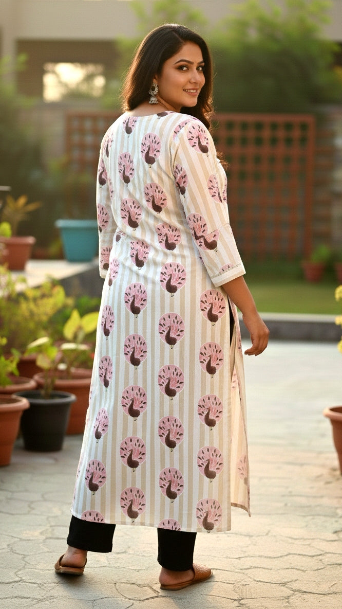 Plus Size Printed Kurta