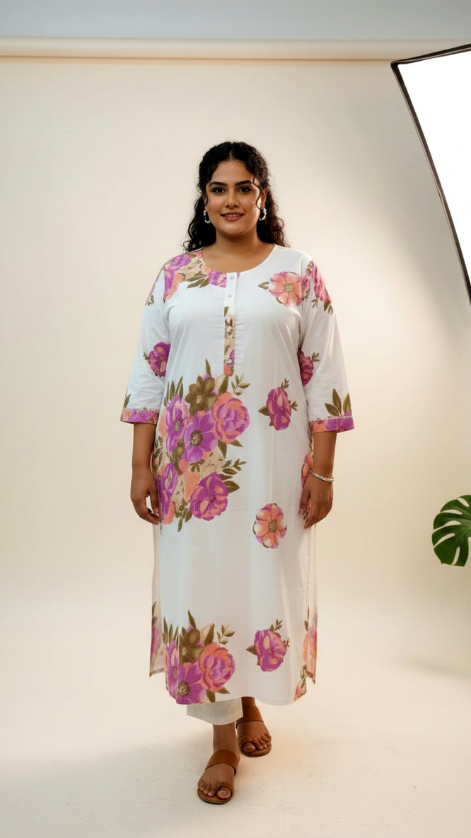 Plus Size Printed Kurta