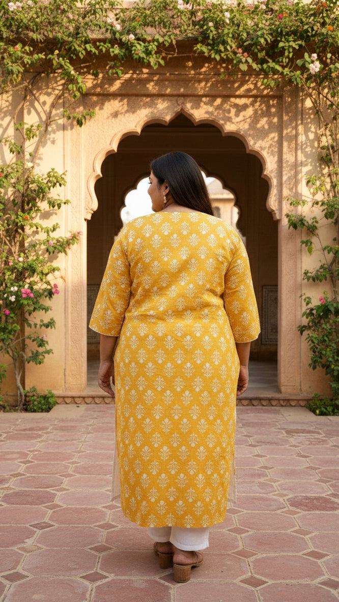 Plus Size Printed Kurta