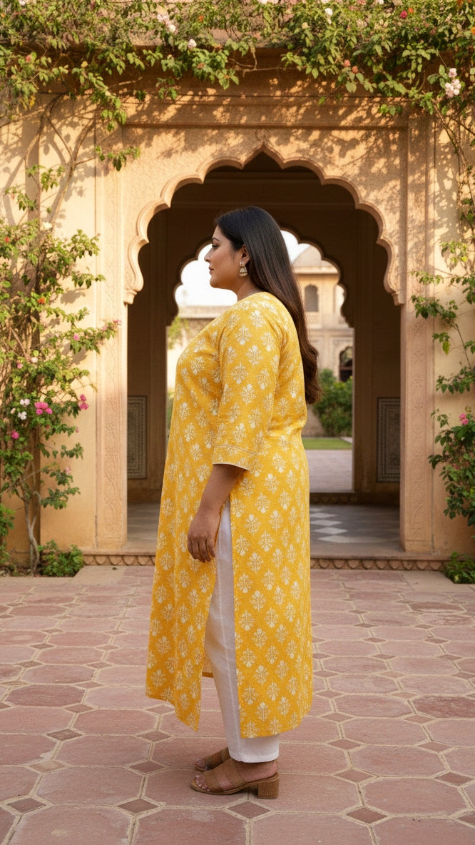 Plus Size Printed Kurta