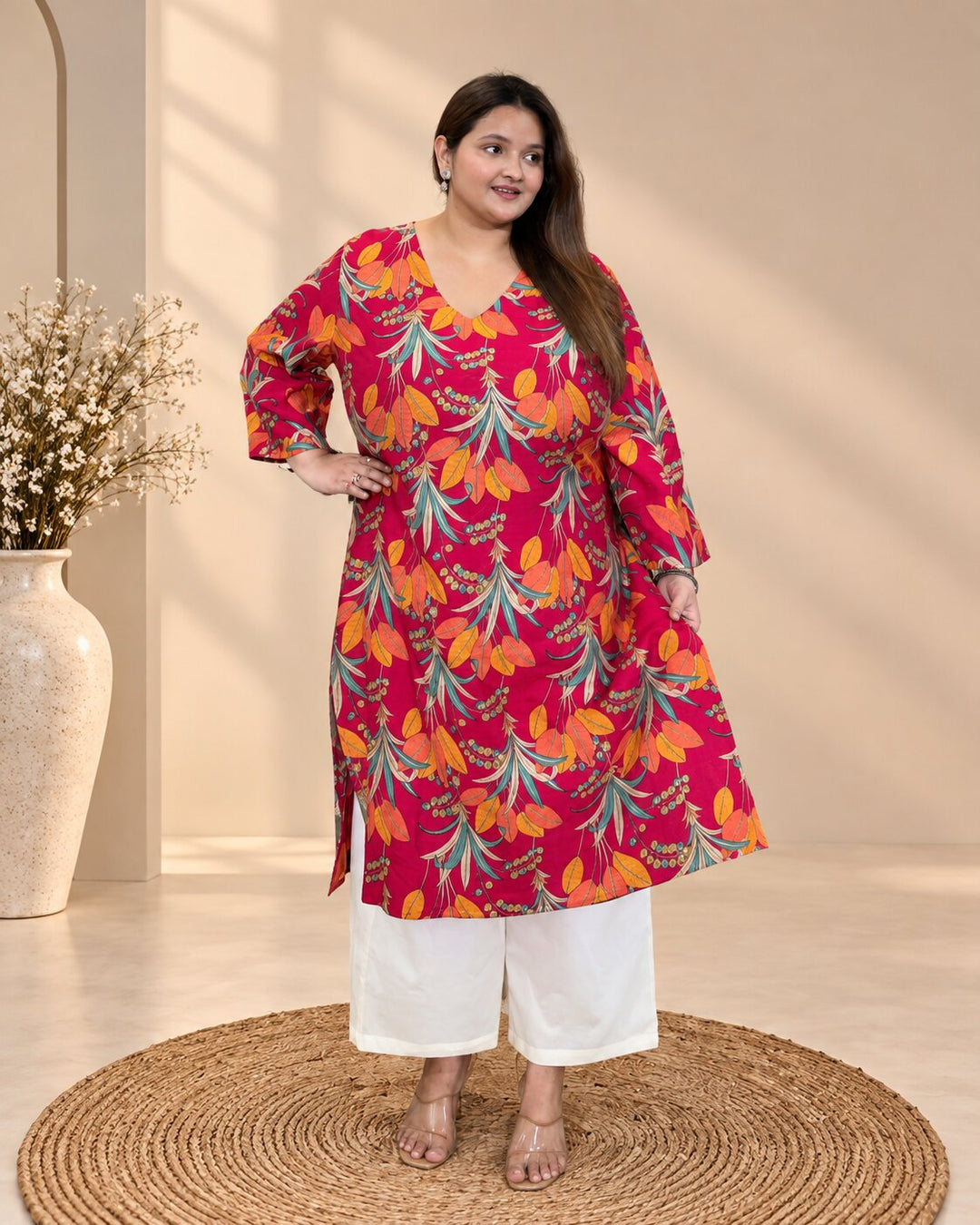 Sindoori Leaf Kurti