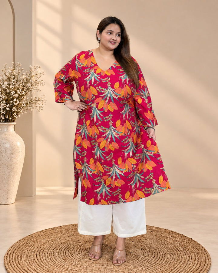 Sindoori Leaf Kurti