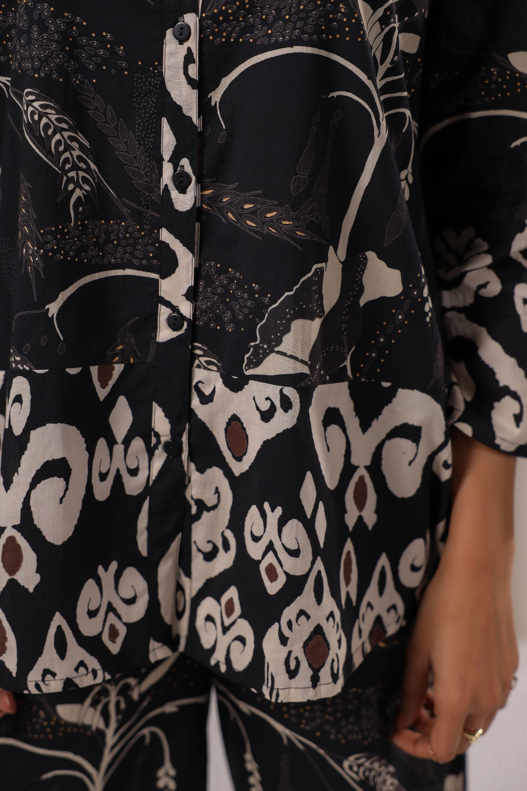 Midnight Muse – Black Abstract Print Co-Ord Set