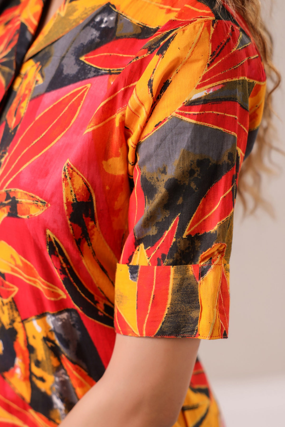 Ember Bloom – Fiery Printed Co-Ord Set