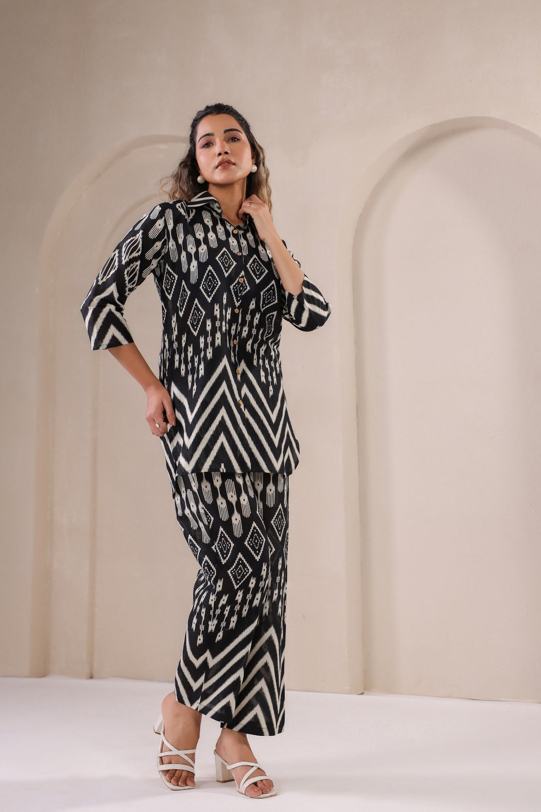 Timeless Ikat – Monochrome Co-Ord Set