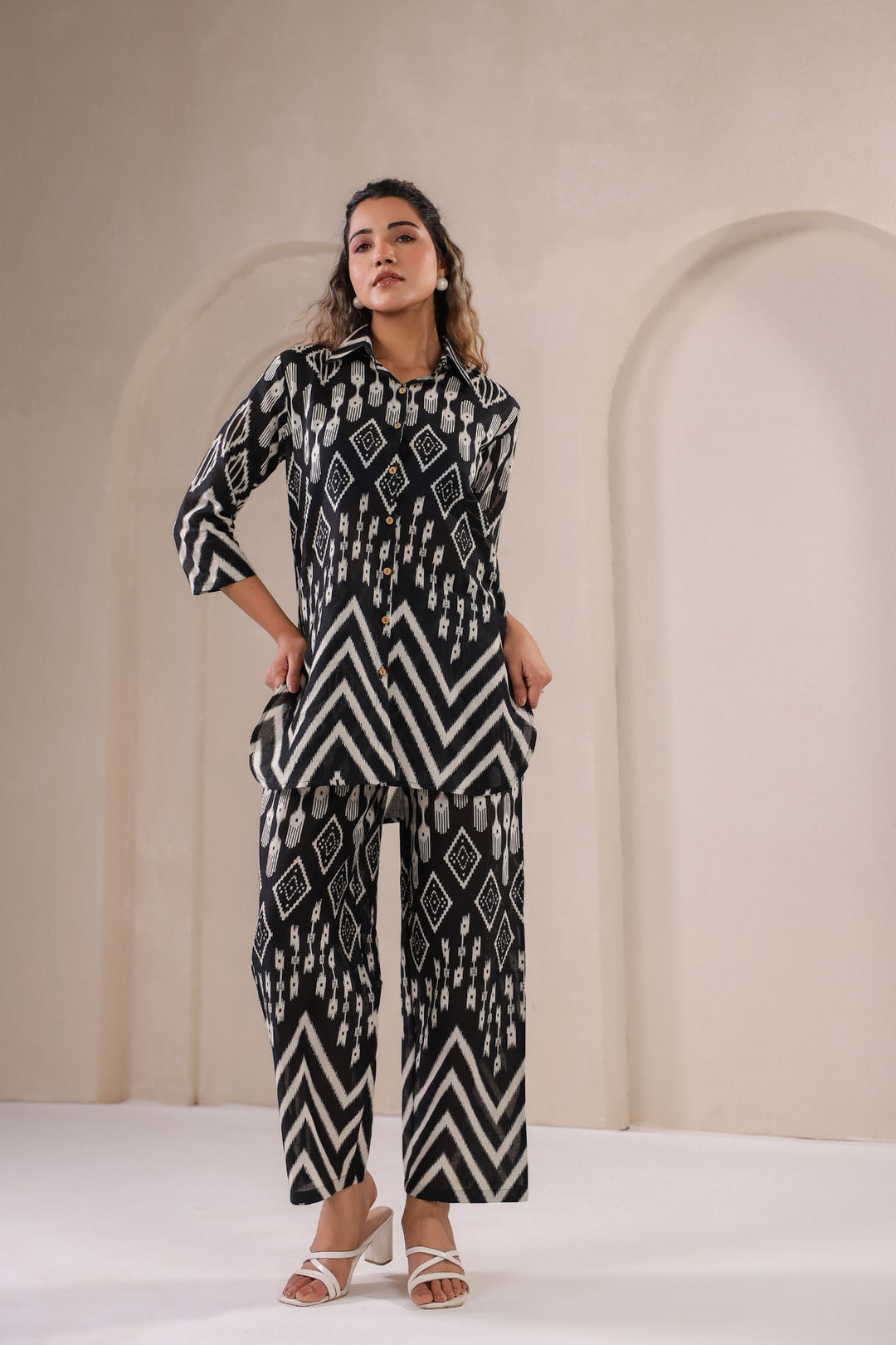 Timeless Ikat – Monochrome Co-Ord Set