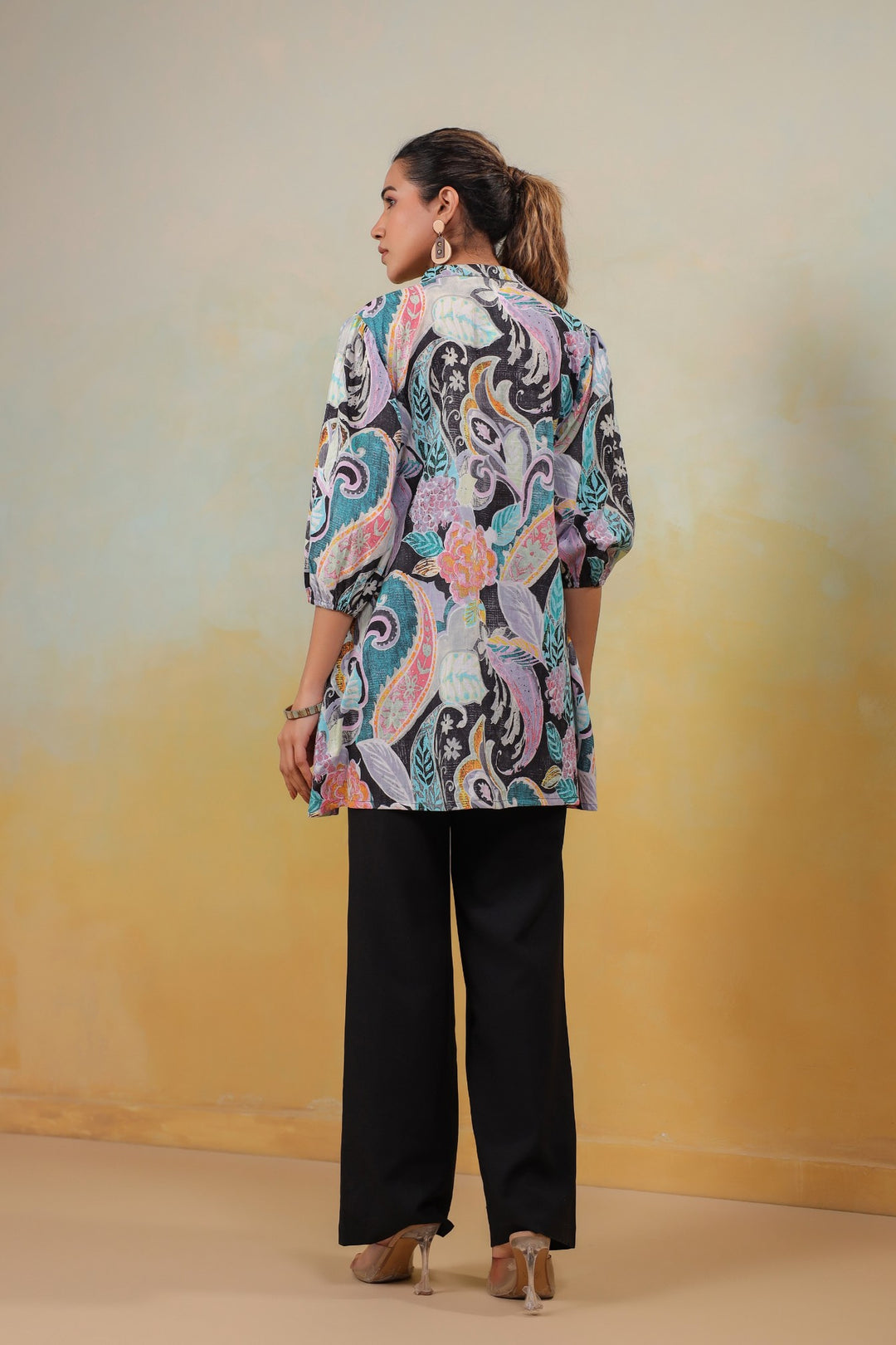 Enchanted Bloom – Artisanal Printed Tunic