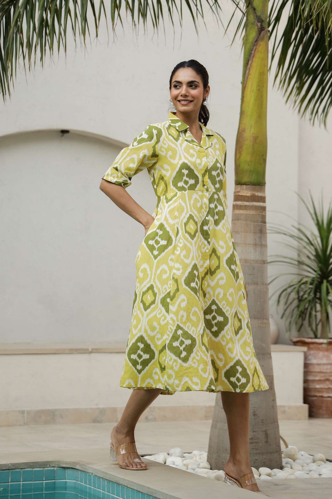 ikat shirt dress Charlotte Dress Fire Ikat Fire Ikat / XS