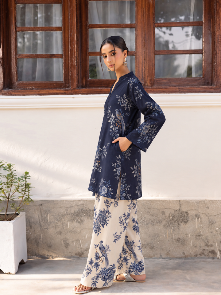 Midnight Botanical Farsi Salwar side view
