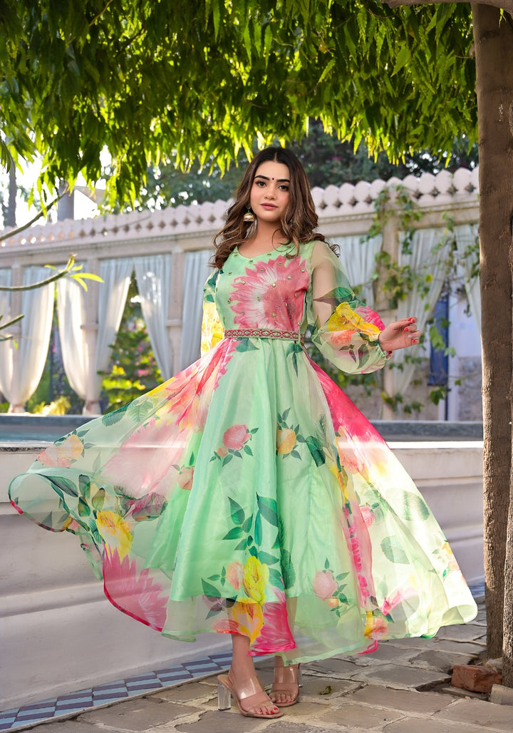 Anarkali Gown with Belt